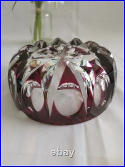 Cristal Saint-Louis grand vide-poche cendrier rouge 17cm Ambassadeur mauve Cristal Saint-Louis grand vide-poche cendrier rouge 17cm Ambassadeur mauve