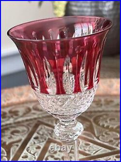 Cristal Saint Louis verre à porto/apéritif Tommy rouge très bon état 16,5 cm