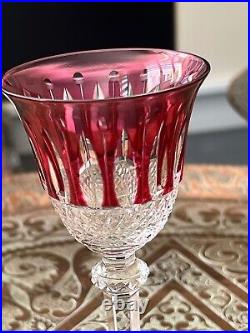Cristal Saint Louis verre à porto/apéritif Tommy rouge très bon état 16,5 cm