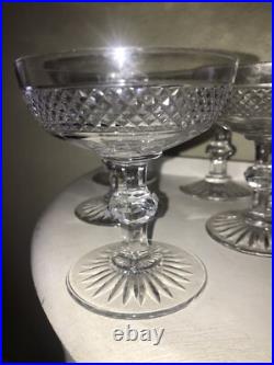 Cristal St Louis 6 Sublimes Coupes A Champagne Cristal Taillé Modèle Trianon