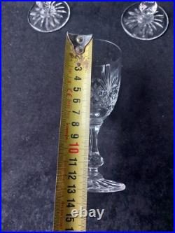 Cristal St Louis 9 Verres A Vin Blanc Massenet Pied Taillé Etoile (A8)