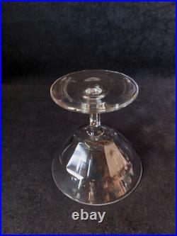 Cristal St Louis Service de 6 Coupes A Champagne Signées Facettes Lot1(A6)