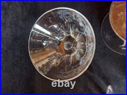 Cristal St Louis Service de 6 Coupes A Champagne Signées Facettes Lot1(A6)