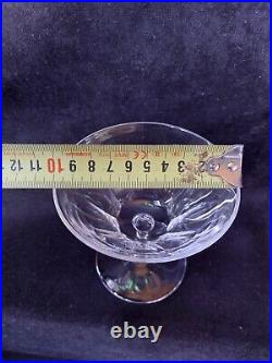 Cristal St Louis Service de 6 Coupes A Champagne Signées Facettes Lot1(A6)