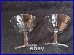 Cristal St Louis Service de 6 Coupes A Champagne Signées Facettes Lot2(A6)