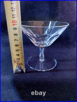Cristal St Louis Service de 6 Coupes A Champagne Signées Facettes Lot2(A6)