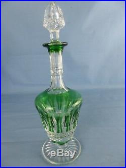 Cristal de SAINT-LOUIS carafe à liqueur vert modèle TOMMY H 25,5 cm, 24 cl