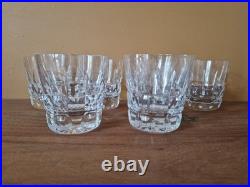 Cristal de Saint Louis Série de 6 verres à whisky modèle Manhattan taillé