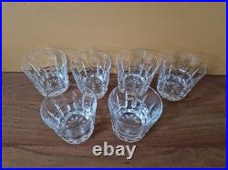 Cristal de Saint Louis Série de 6 verres à whisky modèle Manhattan taillé