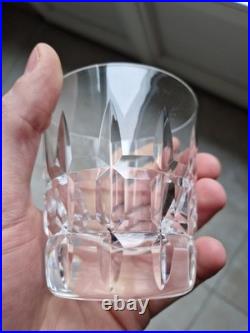 Cristal de Saint Louis Série de 6 verres à whisky modèle Manhattan taillé