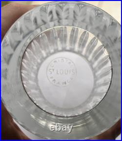 ELEGANT VASE VINTAGE XXe H 20 cm CRISTAL DE SAINT LOUIS TAILLE DE COTES DROITES