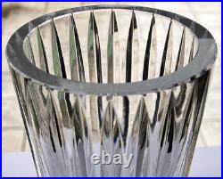 ELEGANT VASE VINTAGE XXe H 20 cm CRISTAL DE SAINT LOUIS TAILLE DE COTES DROITES