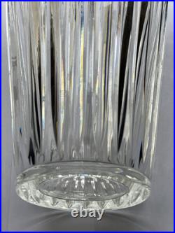 ELEGANT VASE VINTAGE XXe H 20 cm CRISTAL DE SAINT LOUIS TAILLE DE COTES DROITES