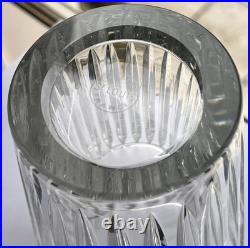 ELEGANT VASE VINTAGE XXe H 20 cm CRISTAL DE SAINT LOUIS TAILLE DE COTES DROITES
