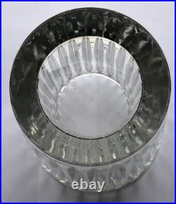 ELEGANT VASE VINTAGE XXe H 20 cm CRISTAL DE SAINT LOUIS TAILLE DE COTES DROITES