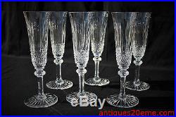 Ensemble 6 flûtes à champagne en cristal taillé Saint Louis Tommy 18,7 cm
