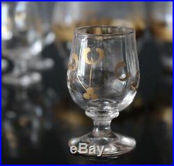 Ensemble à liqueur en cristal de baccarat ou saint louis 2 carafes et 8 verres