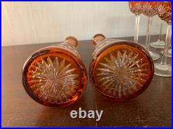 Ensemble de 11 verres et 2 carafons en cristal de Saint Louis (prix du lot)
