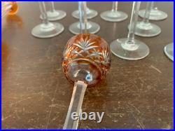 Ensemble de 11 verres et 2 carafons en cristal de Saint Louis (prix du lot)