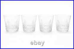 Ensemble de 4 verres à whisky en cristal Saint-Louis Modèle Florence Signés
