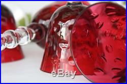 Ensemble de 6 verres à vin du Rhin Roemer en cristal de St Louis modèle Bubbles
