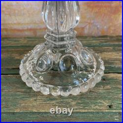 Exceptionnel Paire de Bougeoirs Cristal Gravé saint Louis Décors Dauphin Royal