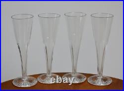 FLUTE à CHAMPAGNE, 4 belles flutes à champagne, Baccarat, Saint Louis, cristal