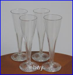 FLUTE à CHAMPAGNE, 4 belles flutes à champagne, Baccarat, Saint Louis, cristal