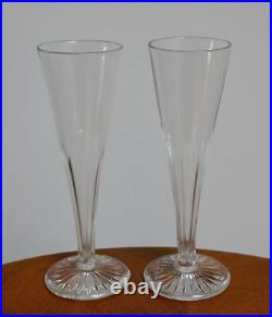 FLUTE à CHAMPAGNE, 4 belles flutes à champagne, Baccarat, Saint Louis, cristal