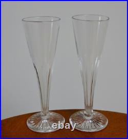 FLUTE à CHAMPAGNE, 4 belles flutes à champagne, Baccarat, Saint Louis, cristal