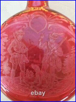 Flasque de chasseur cristal Saint Louis. 19 ème siècle. No Lalique Daum Vosges