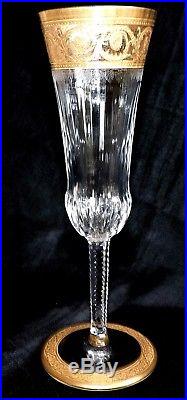 Flute A Champagne En Cristal De St Louis Thistle Or En Parfait Etat
