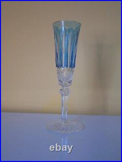 Flute à champagne Vodka modèle tommy Cristal Saint ST Louis 18,7 cm bleu roemer