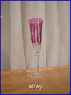 Flute à champagne roemer cristal overlay violet Saint ST Louis Tommy 18.8 cm