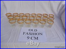 Gobelet OLD fASHION verre à Whisky Saint St Louis Cristal Thistle Or signé