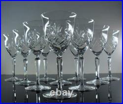 Grand 10 Verres A Vin Ancienne En Cristal Taille A La Main Boheme St Louis Grand 10 Verres A Vin Ancienne En Cristal Taille A La Main Boheme St Louis