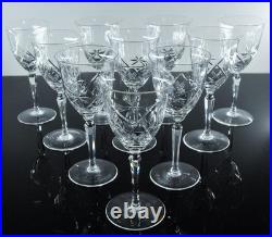 Grand 10 Verres A Vin Ancienne En Cristal Taille A La Main Boheme St Louis Grand 10 Verres A Vin Ancienne En Cristal Taille A La Main Boheme St Louis