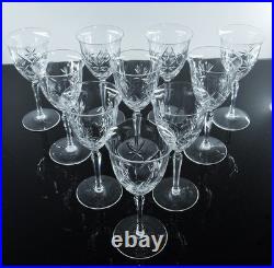 Grand 10 Verres A Vin Ancienne En Cristal Taille A La Main Boheme St Louis Grand 10 Verres A Vin Ancienne En Cristal Taille A La Main Boheme St Louis