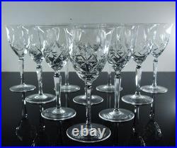 Grand 10 Verres A Vin Ancienne En Cristal Taille A La Main Boheme St Louis Grand 10 Verres A Vin Ancienne En Cristal Taille A La Main Boheme St Louis