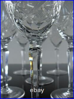 Grand 10 Verres A Vin Ancienne En Cristal Taille A La Main Boheme St Louis Grand 10 Verres A Vin Ancienne En Cristal Taille A La Main Boheme St Louis