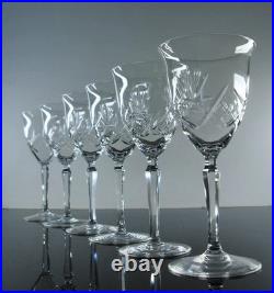 Grand 10 Verres A Vin Ancienne En Cristal Taille A La Main Boheme St Louis Grand 10 Verres A Vin Ancienne En Cristal Taille A La Main Boheme St Louis