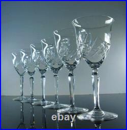 Grand 10 Verres A Vin Ancienne En Cristal Taille A La Main Boheme St Louis Grand 10 Verres A Vin Ancienne En Cristal Taille A La Main Boheme St Louis