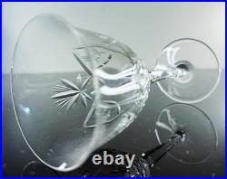Grand 10 Verres A Vin Ancienne En Cristal Taille A La Main Boheme St Louis Grand 10 Verres A Vin Ancienne En Cristal Taille A La Main Boheme St Louis