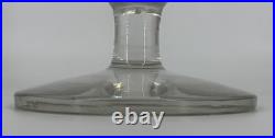 Grand Vase Cristal Gravé Décor Floral Art Déco Baccarat Saint Louis 35,5cm