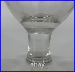 Grand Vase Cristal Gravé Décor Floral Art Déco Baccarat Saint Louis 35,5cm