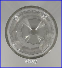 Grand Vase Cristal Gravé Décor Floral Art Déco Baccarat Saint Louis 35,5cm