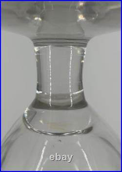Grand Vase Cristal Gravé Décor Floral Art Déco Baccarat Saint Louis 35,5cm
