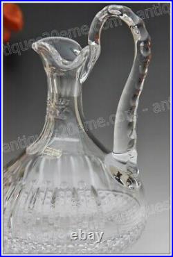 Grand broc décanteur en cristal de Saint Louis modèle Tommy 31 cm