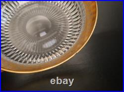 Grand plat coupe saladier centre de table cristal Saint Louis Thistle Or défaut