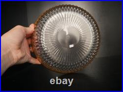 Grand plat coupe saladier centre de table cristal Saint Louis Thistle Or défaut